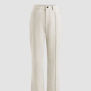 Cider Stitching White Leg Trousers